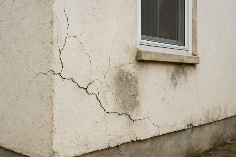 Stucco Damage Requiring Immediate Repair