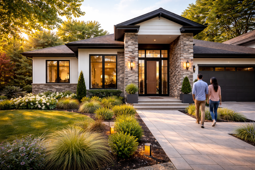 Modern exterior design creating a strong first impression